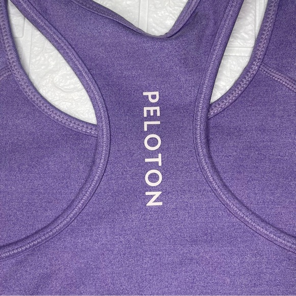 Peloton Sports Bra Womens Medium Purple Racerback Activewear Casual Spin - Picture 5 of 6